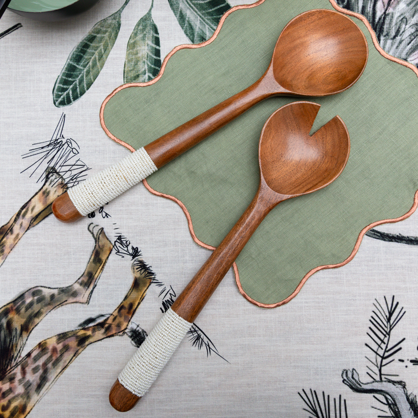 The Beaded Serving Spoon Set - Set of 2