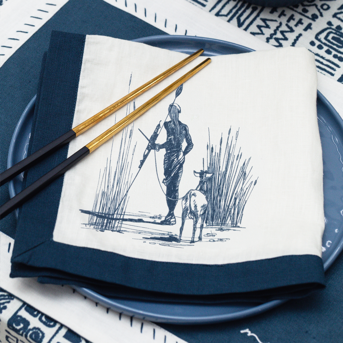 The Masai Men Napkin Set - Set of 2