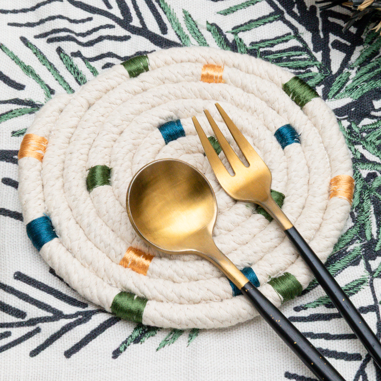 The Multi Colour Dots Coaster