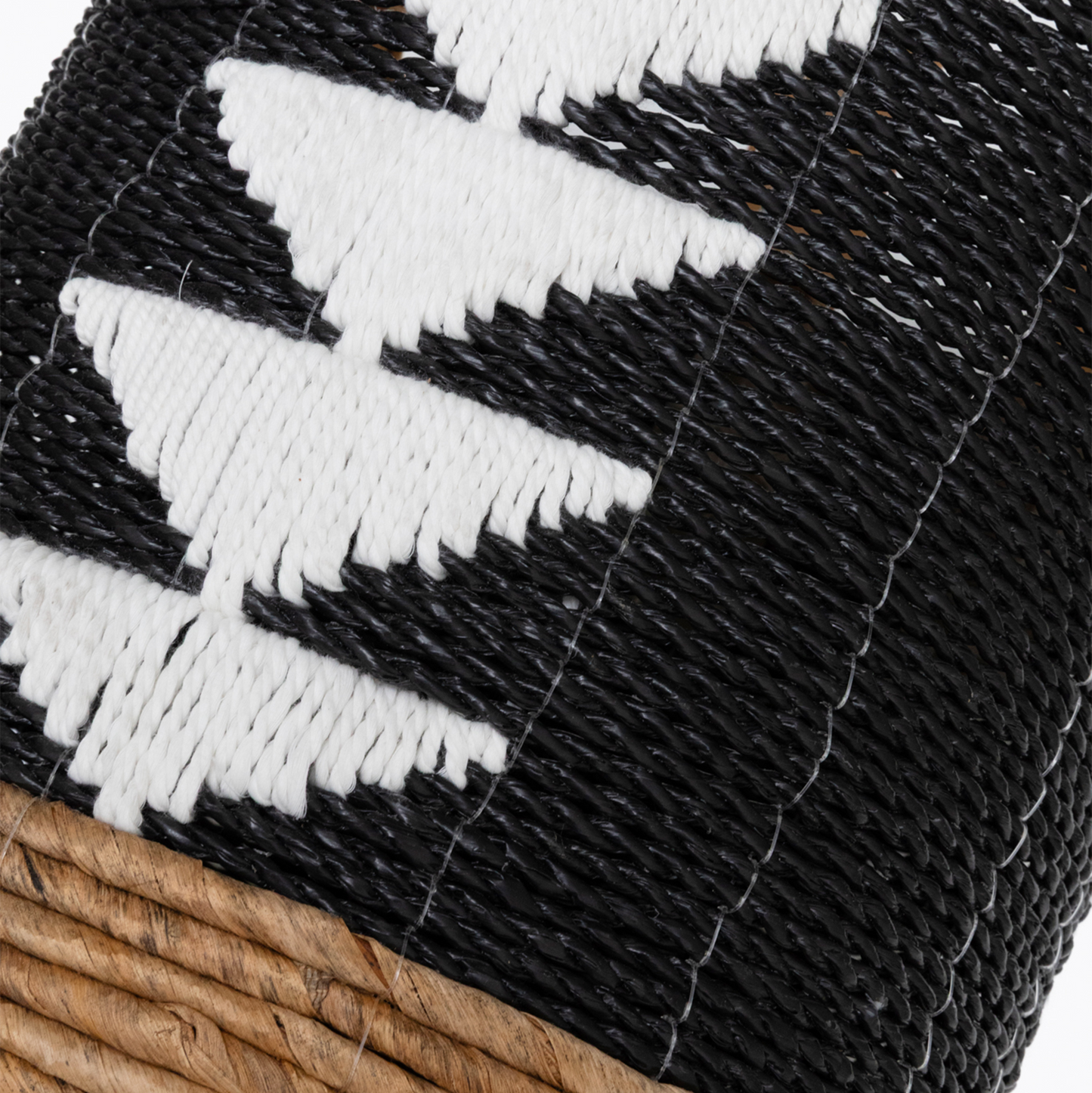 The Black Rope Raffia Rattan Basket