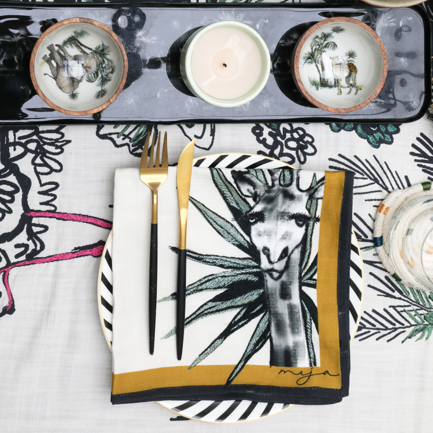 The Show Of Safari Animal Napkins - Set of 2