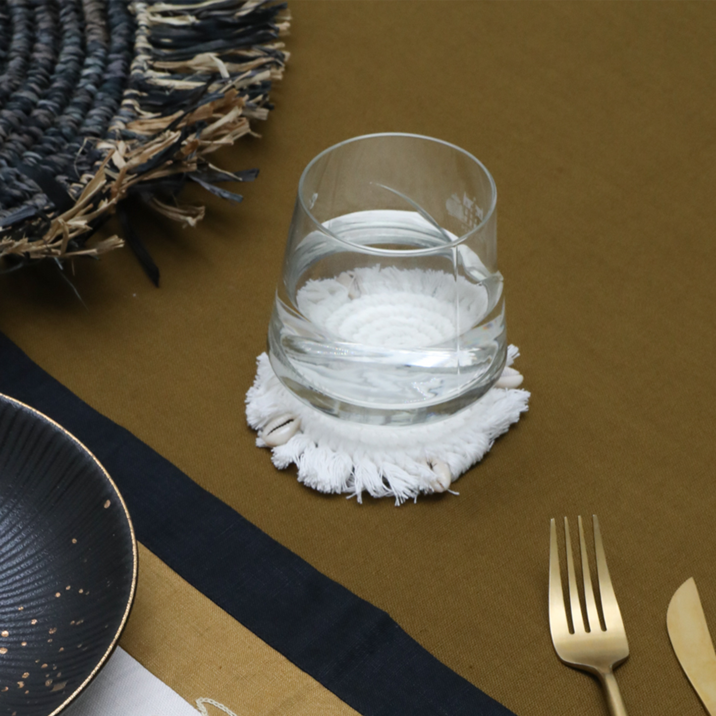 Macrame Beaded Coaster
