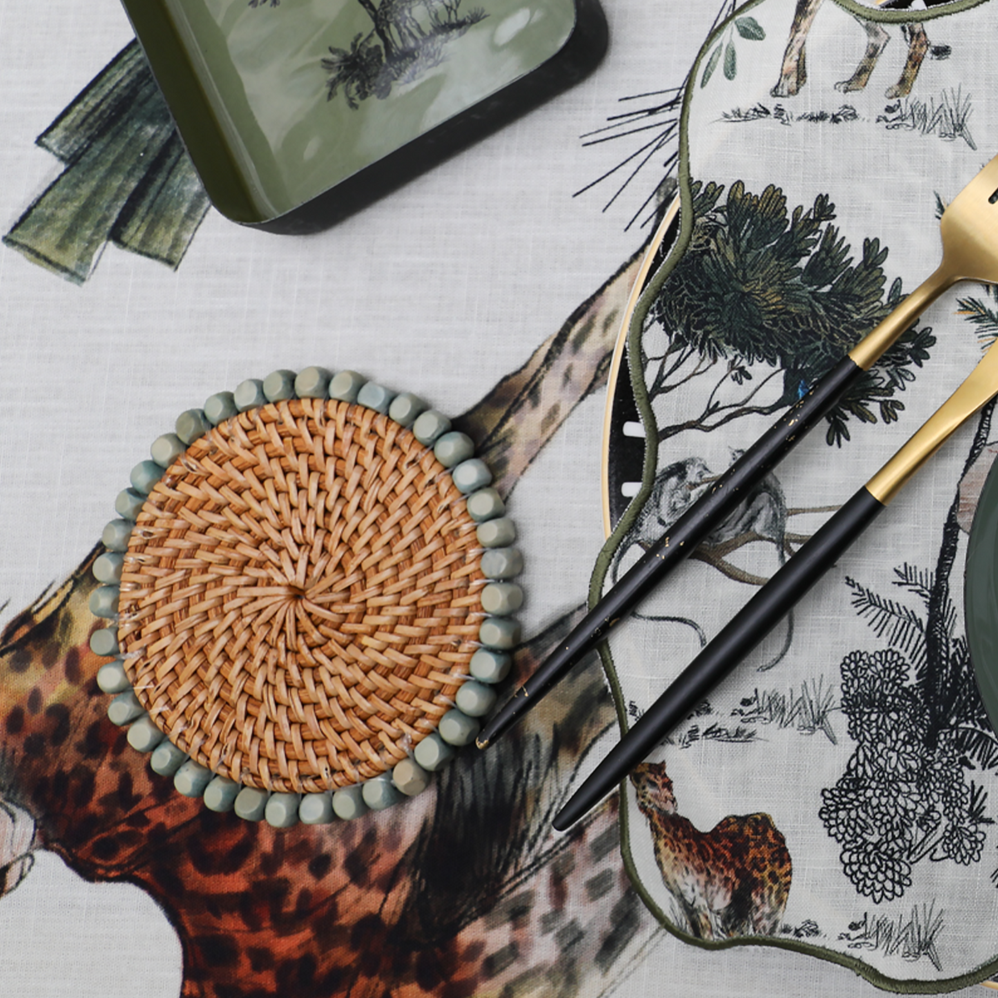 The Safari Beaded Coaster