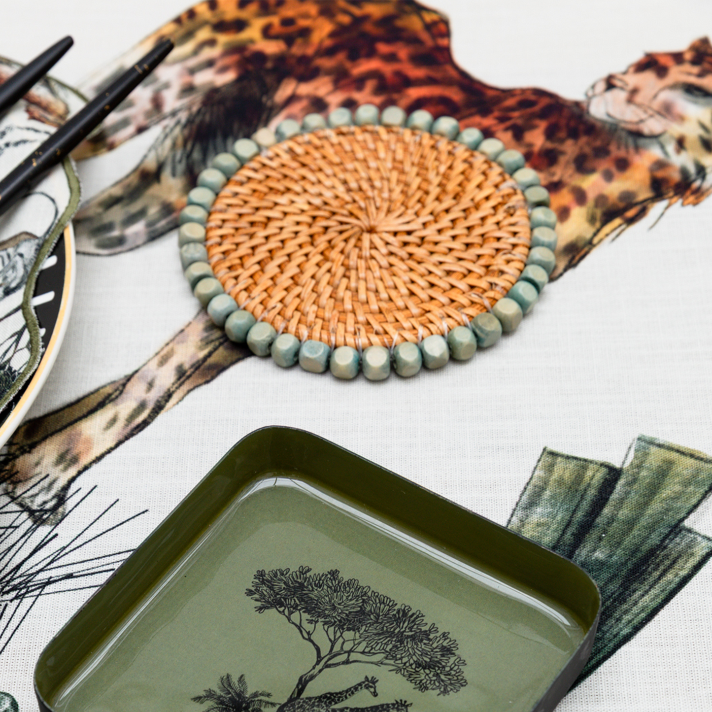 The Safari Beaded Coaster