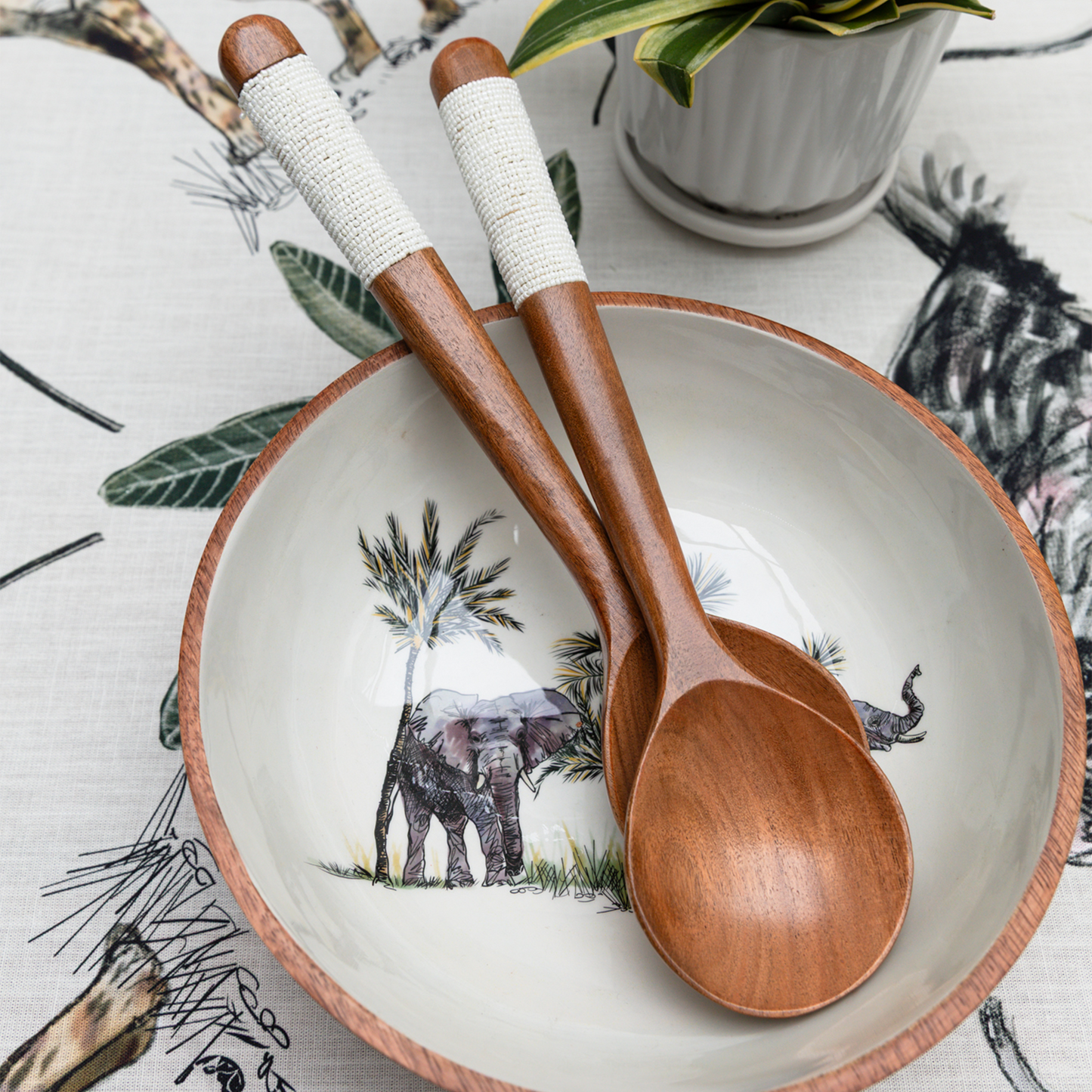 The Beaded Serving Spoon Set - Set of 2