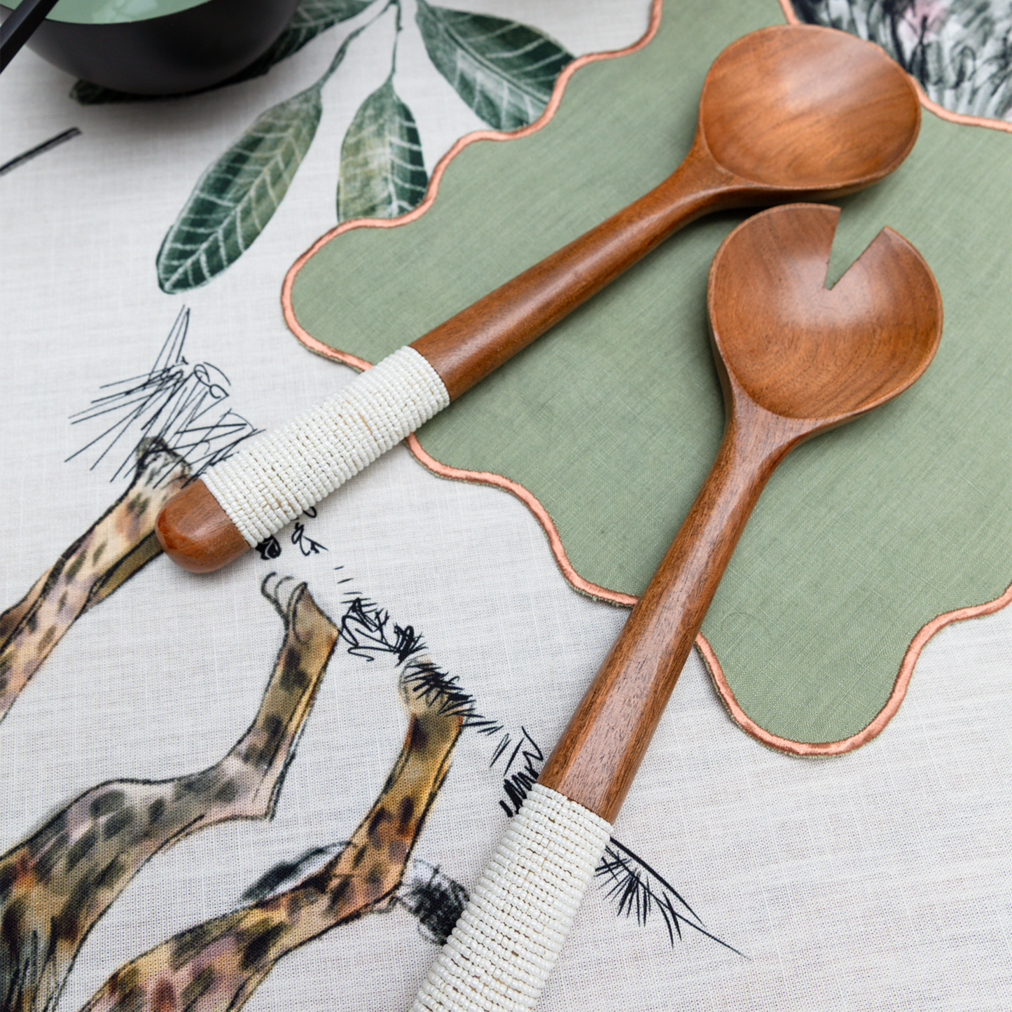 The Beaded Serving Spoon Set - Set of 2