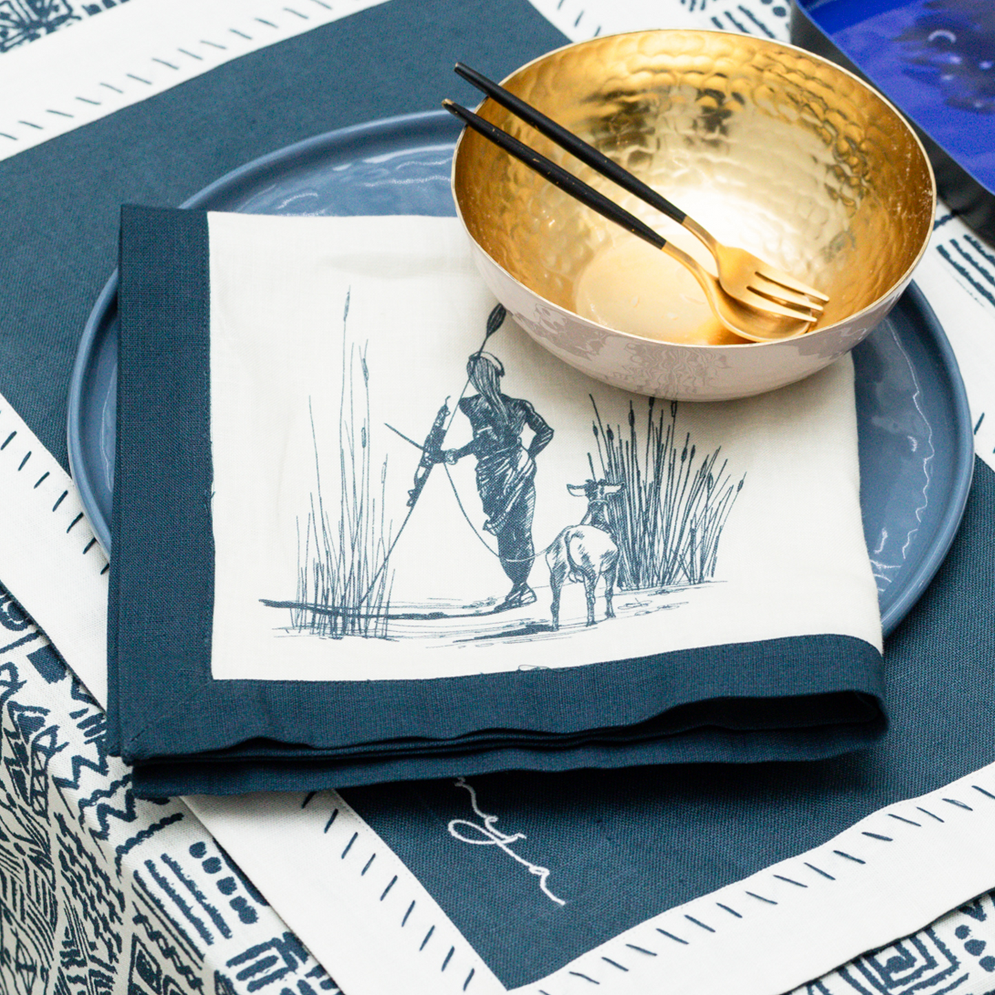 The Masai Men Napkin Set - Set of 2