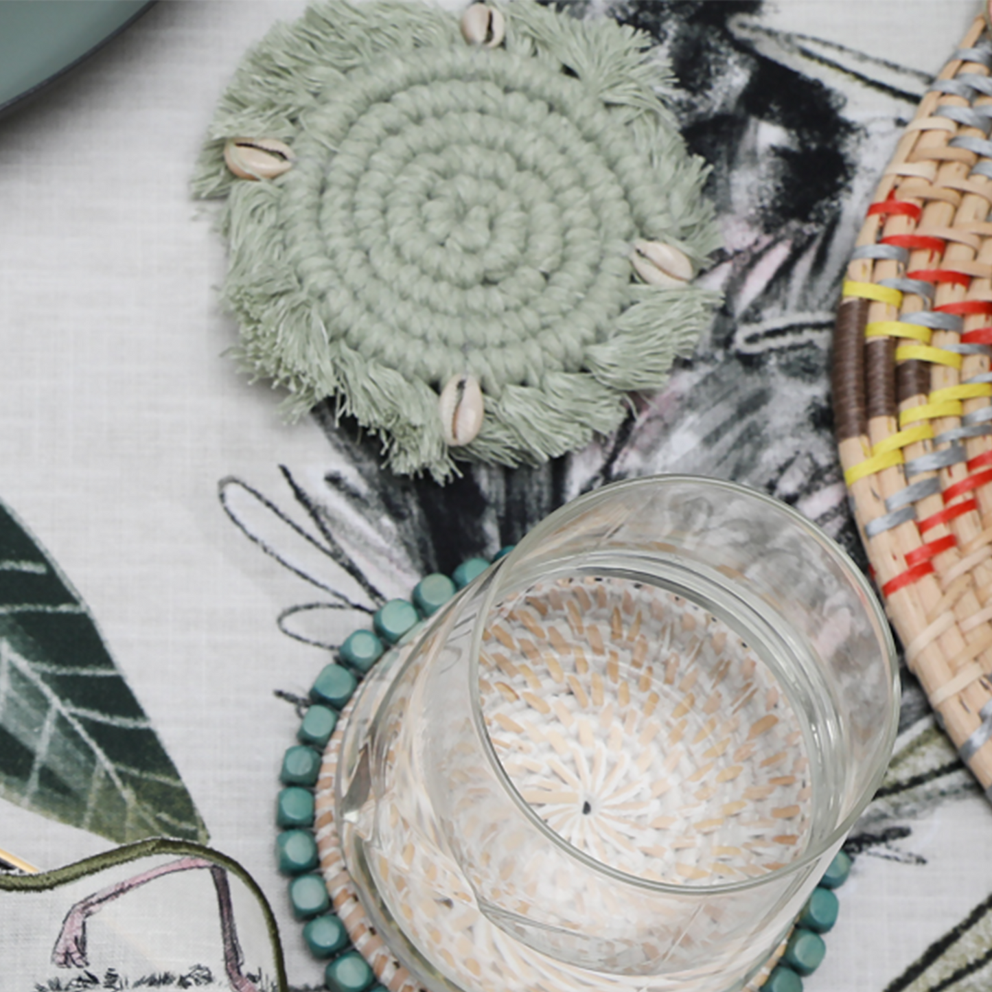 Macrame Beaded Coaster