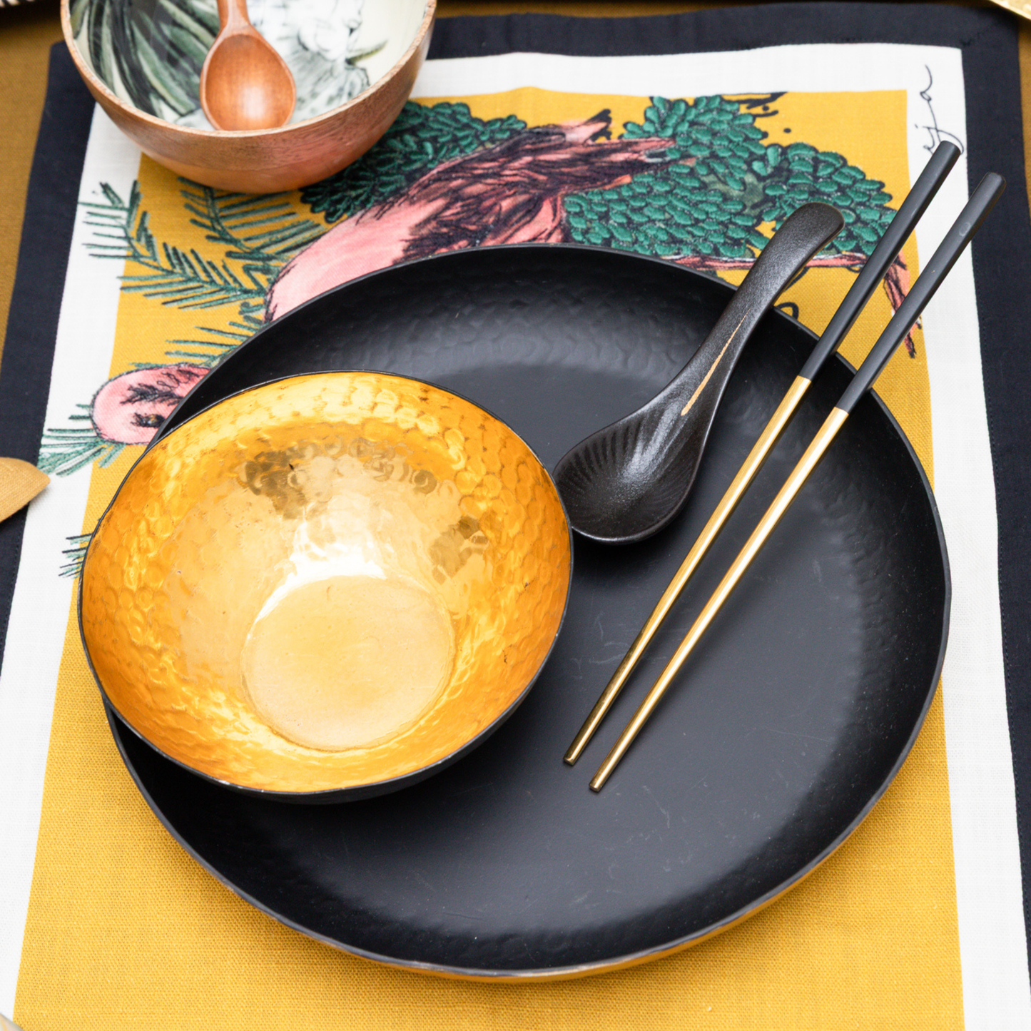 The Black Hammered Brass Tray