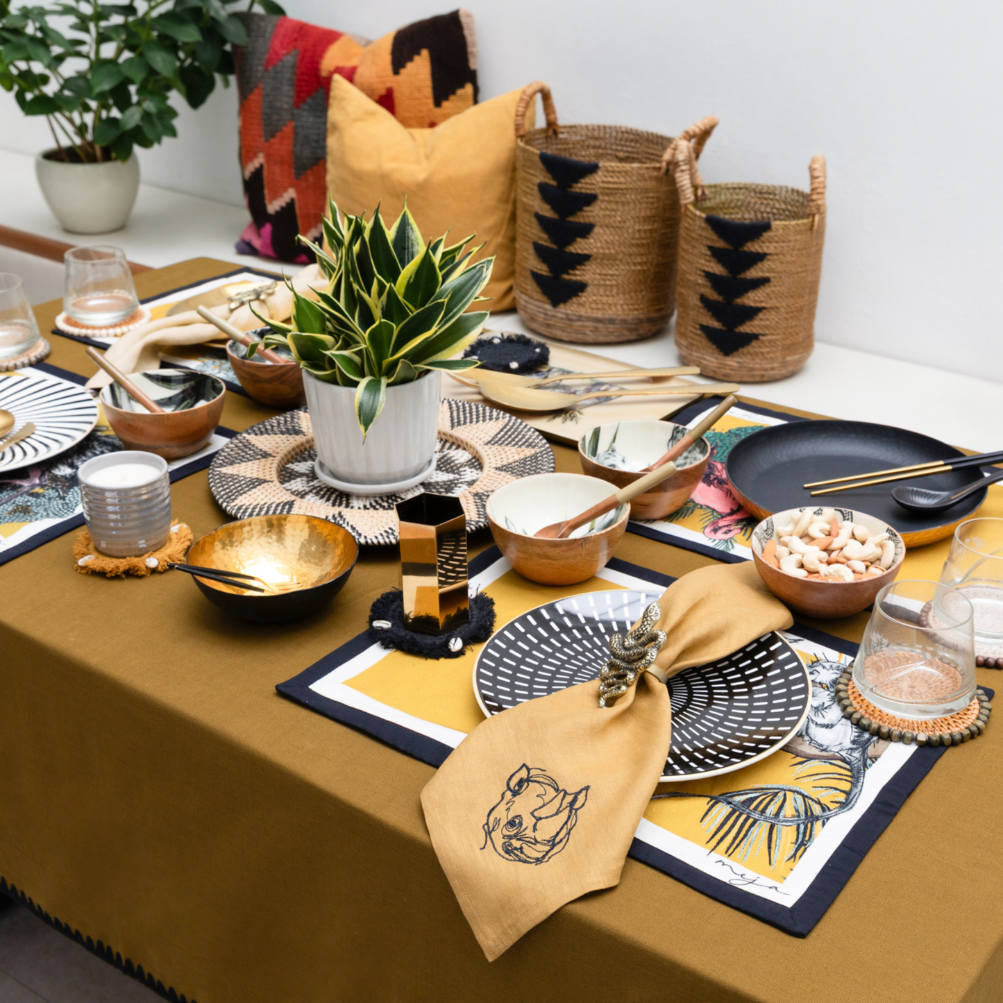 The Black Hammered Brass Tray