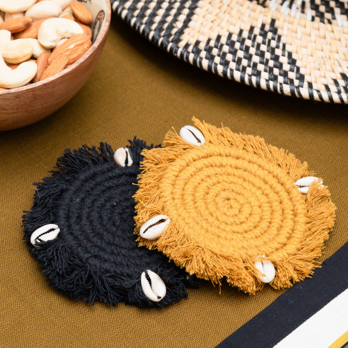 Macrame Beaded Coaster